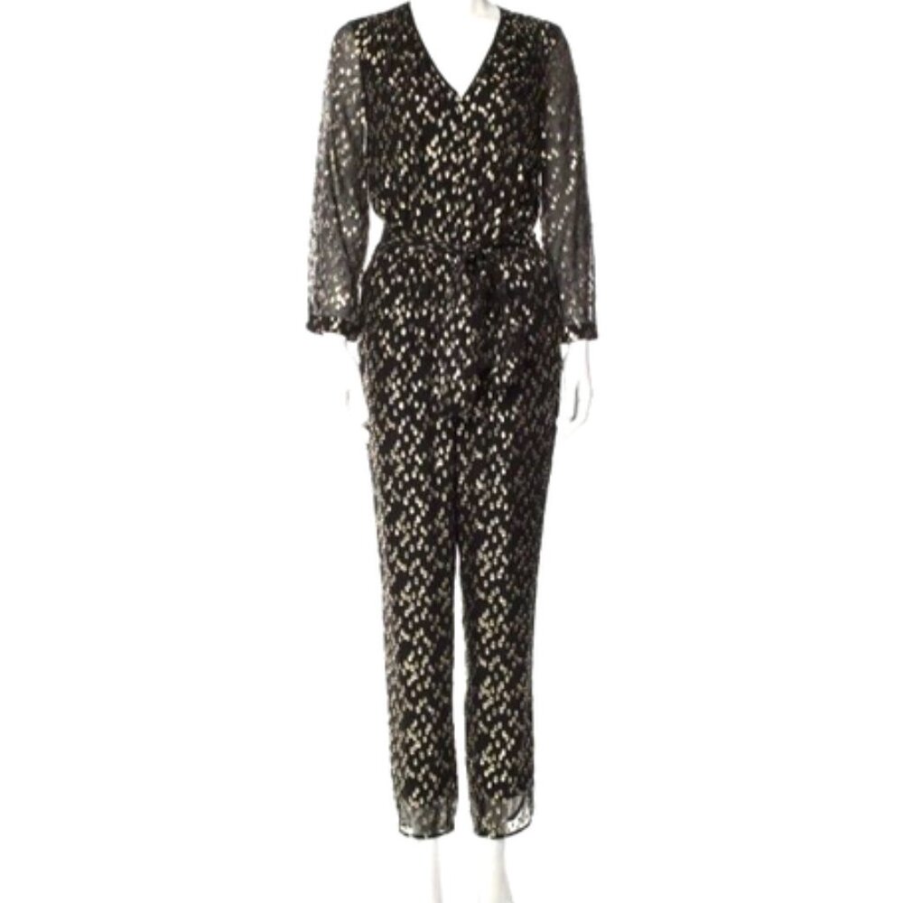 Kate Spade black jumpsuit 100% silk NWT